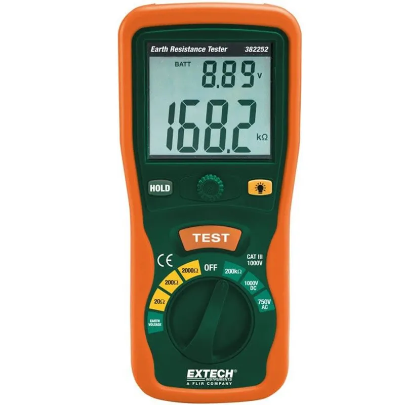 Extech 382252 Earth Ground Resistance Tester Kit Includes All Hardware