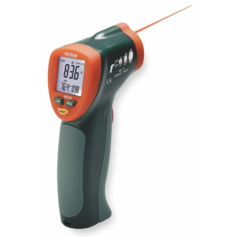 Extech 42510A Mini Infrared Thermometer with Laser Pointer -58 to 1200°F (-50 to 650°C)