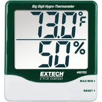 Extech 445703 Big Digit Hygro-Thermometer, 10% to 99% RH / 14 to 140°F (-10 to 60°C)