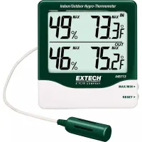 Extech 445713 Big Digit Indoor/Outdoor Hygro-Thermometer, 10 to 99% RH / 14 to 140°F (-10 to 60°C)