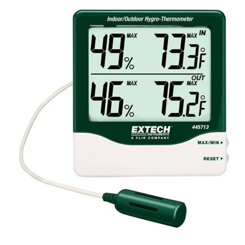 Extech 445715 Humidity Alert with Remote Probe,  10 to 99% RH, 14 to 140°F (-10 to 60°C)