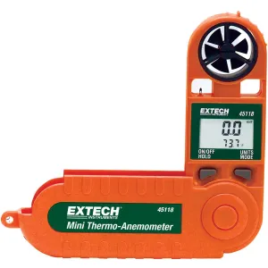 Extech 45118 Mini Waterproof Thermo-Anemometer with Air Velocity, Temperature and Windchill