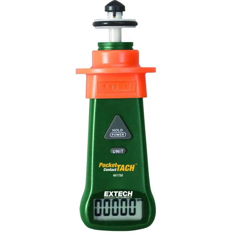Extech 461750 PocketTach Mini Contact Tachometer, 20,000rpm