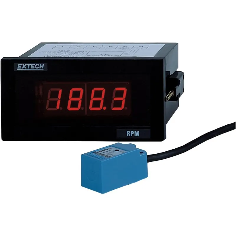 Extech 461950 Panel Mount Tachometer with Continuous & Accurate Readings from 5 to 99,990rpm