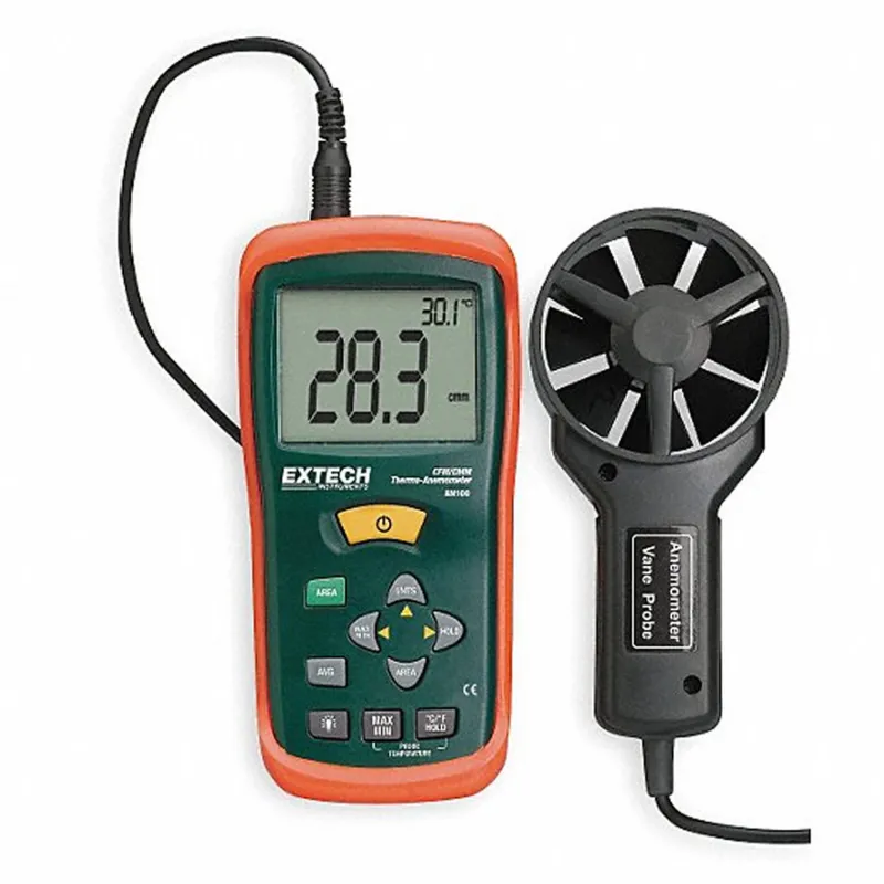 Extech AN100 CFM/CMM Mini Thermo-Anemometer Large Display