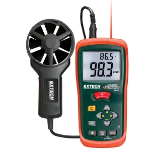 Extech AN200 CFM/CMM Mini Thermo-Anemometer with Built-In Infrared Thermometer