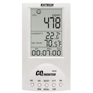 Extech CO220 Monitor Kualitas Udara Dalam Ruangan Desktop CO2