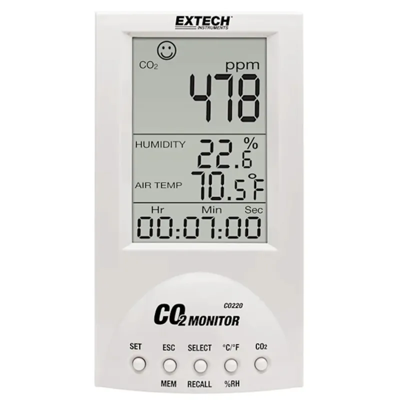 Extech CO220 Monitor Kualitas Udara Dalam Ruangan Desktop CO2