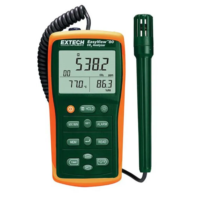 Extech EA80 EasyView Indoor Air Quality Meter/Datalogger Measures CO2