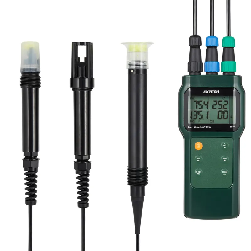 Extech EC700 Waterproof 6-in-1 Water Quality Meter, pH, Conductivity, TDS, Salinity, Optical Dissolved Oxygen, and Temperature