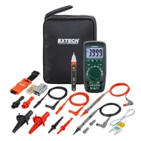 Extech EX505A-K Multimeter CAT IV dan Detektor Tegangan AC dengan Kit Kabel Uji 8-Piece