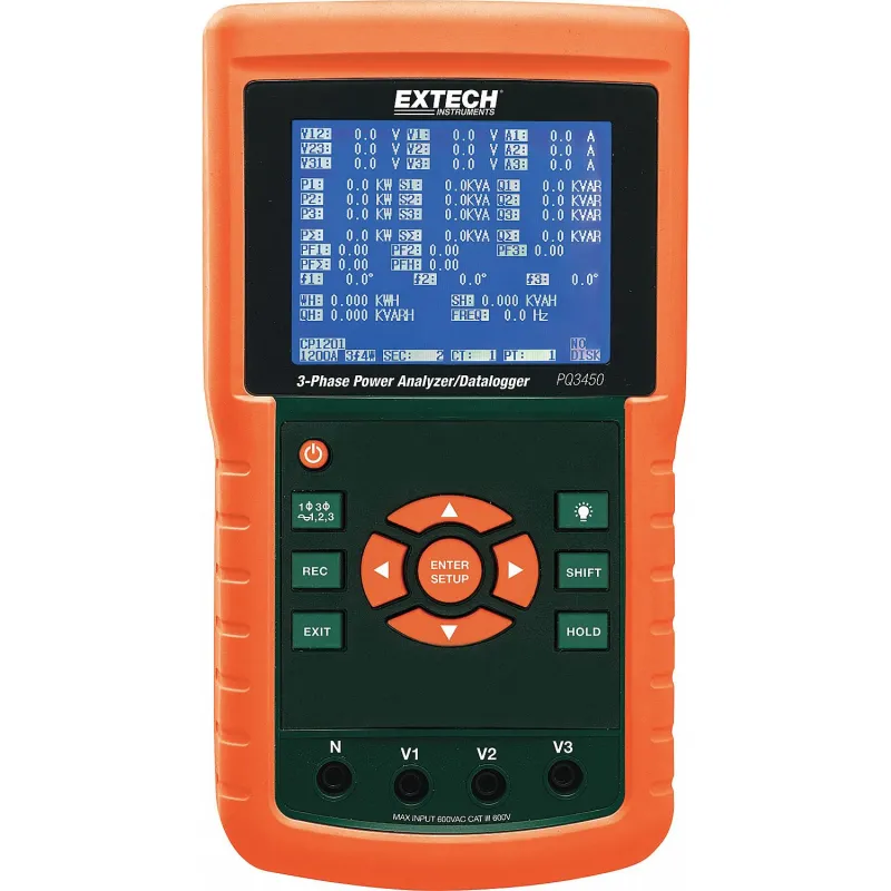 Extech PQ3450 3-Phase Power Analyzer / Datalogger (7 Models In This Products Family)