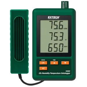 Extech SD800 Pencatat Data CO2/Kelembapan/Suhu, -32 hingga 122°F (0 hingga 50°C) dengan Kartu SD