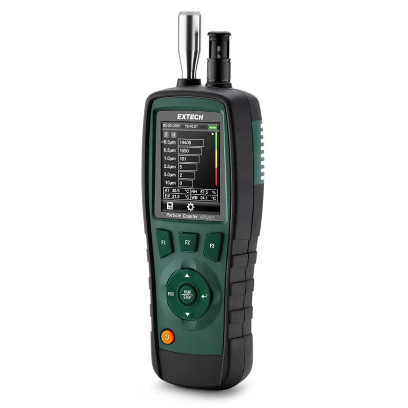 Extech VPC260 6-Channel Particle Counter, 0.3 µm, 0.5 µm, 1.0 µm, 2.5 µm, 5.0 µm, 10 µm