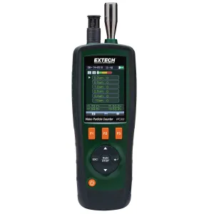 Extech VPC300 Penghitung Partikel Video 6-Saluran dengan Kamera Terintegrasi, 0,3 µm, 0,5 µm, 1,0 µm, 2,5 µm, 5,0 µm, 10 µm