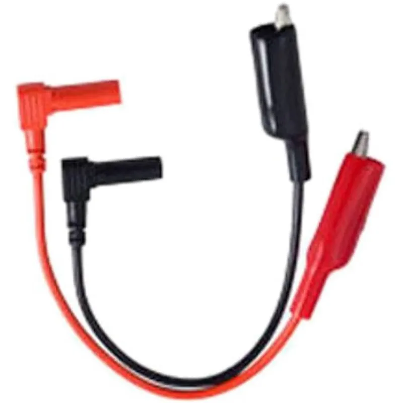 Fieldpiece ASA2 Short Vinyl Alligator Clip Lead Extension Set for ASLS2 Silicone Test Lead Sets, Red/Black, 9 in.