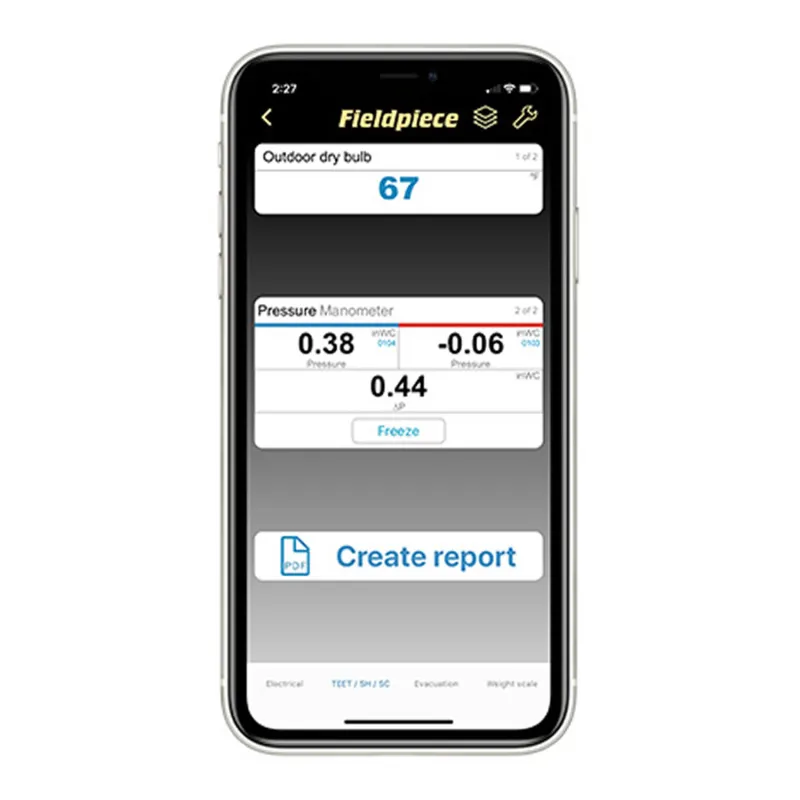 Fieldpiece JL3KM2 Job Link System Wireless Dual-Port Manometer Probe Kit