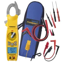 Fieldpiece SC680 True-RMS AC/DC Job Link System Wireless Swivel Head Power Clamp Meter with Dual Type-K Temperature Ports, 750VAC/1000VDC, 600AAC/ADC