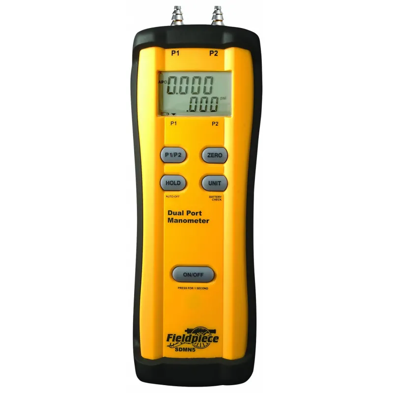 Fieldpiece SDMN5 Manometer Genggam Dua Port , 60 inci WC