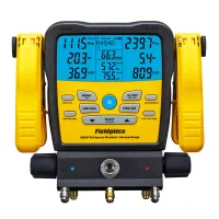 Fieldpiece SM382V 3-Valve SMAN Series Wireless Digital Refrigerant Manifold with Job Link System Compatibility, (psig °F/°C), Vacuum Gauge (No Hoses)