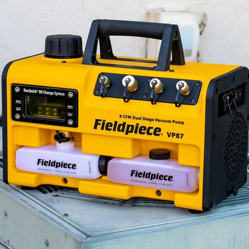 Fieldpiece VP87-230V Pompa Vakum Dua Tahap 8 CFM, 230 VAC 50 Hz