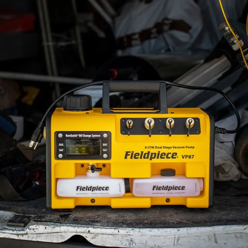 Fieldpiece VP87-230V Pompa Vakum Dua Tahap 8 CFM, 230 VAC 50 Hz