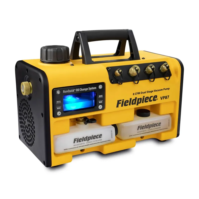 Fieldpiece VP87-230V Pompa Vakum Dua Tahap 8 CFM, 230 VAC 50 Hz