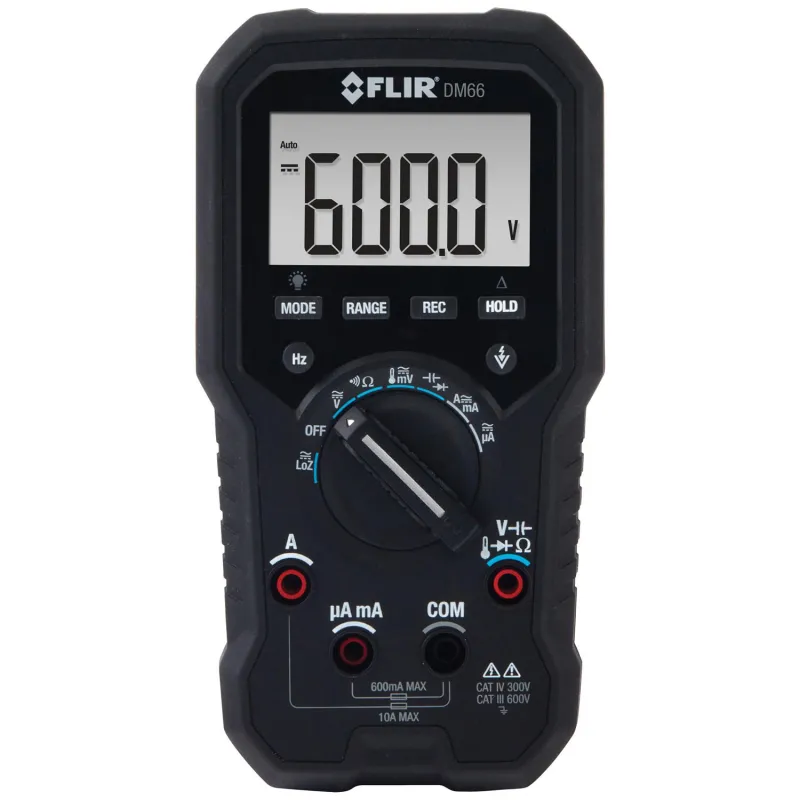 FLIR DM66 [DM66] True-RMS Electrical and Field Service Multimeter with VFD Mode