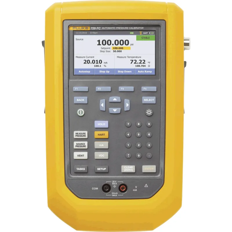 Fluke 729 30G FC [FLK-729 30G FC] Automatic Pressure Calibrator with Fluke Connect Compatibility, -12 to 30 psi (-0.8 to 2 bar)