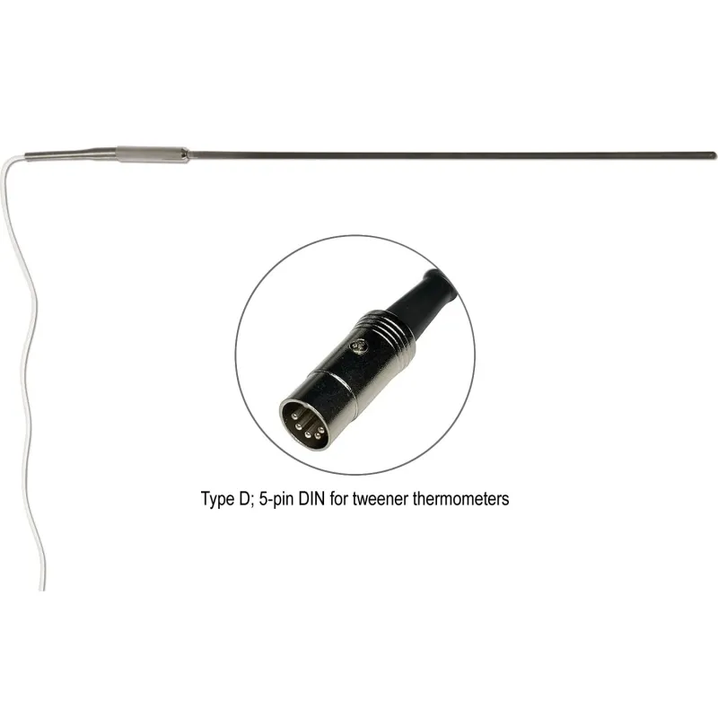 Fluke Calibration 5609 [5609-12-D] Secondary Reference PRT Probe with 5-Pin DIN, 12 in. x 1/4 in., -200 °C to 670 °C (-328 °F to 1,238 °F)