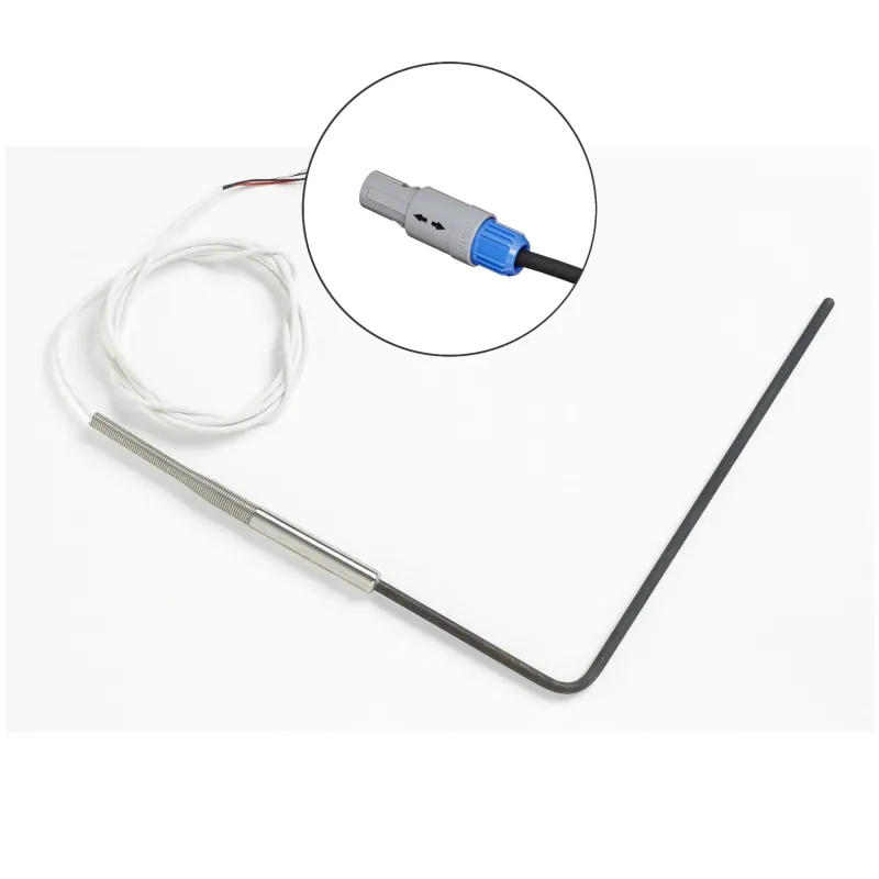 Fluke Calibration 5609-9BND-P Secondary Reference PRT Probe with 90 Degree Bend and INFO-CON for 1523/1524, 500mm x 6mm, 6 ft. Lead, -200 °C to 670 °C (-328 to 1,238°F)