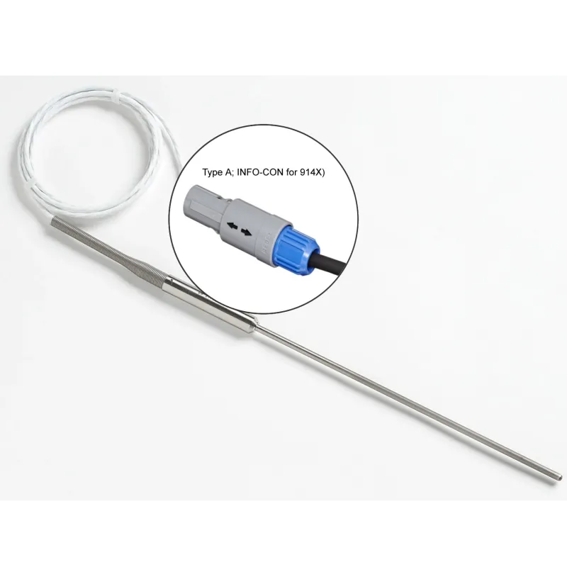 Fluke Calibration 5615 [5615-6-A] Secondary Standard PRT Probe with INFO-CON for 914X, 6 in. x .188 in., 6 ft. Lead, -200°C to 300°C (-328°F to 572°F)