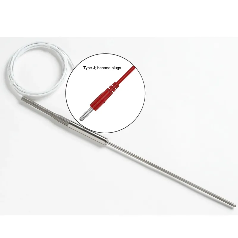 Fluke Calibration 5615 [5615-6-J] Secondary Standard PRT Probe with Banana Plugs, 6 in. x .188 in., 6 ft. Lead, -200°C to 300°C (-328°F to 572°F)