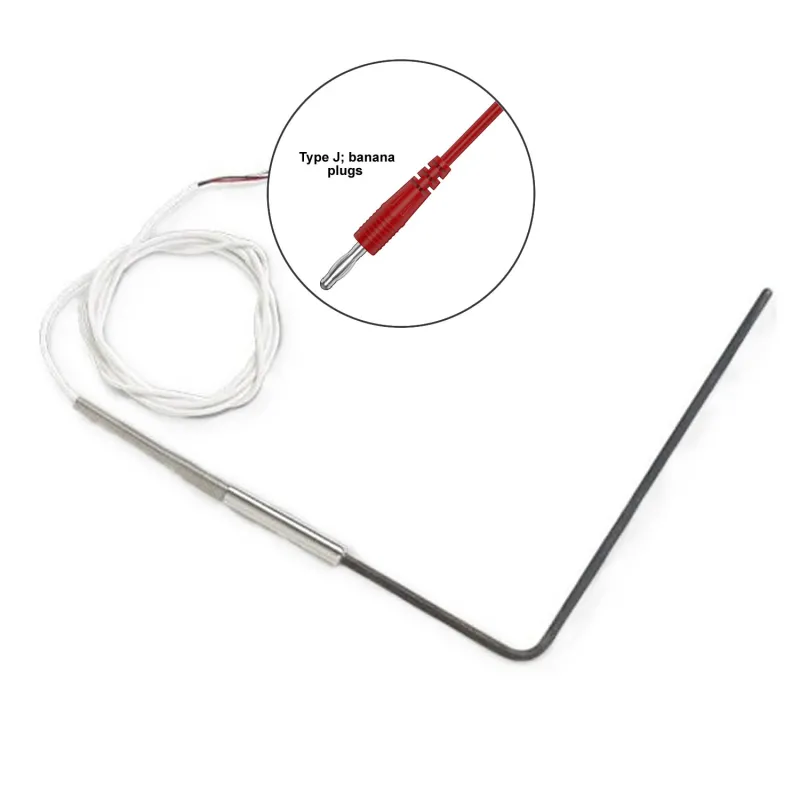 Fluke Calibration 51615 [5615-6BND-J] Secondary Standard PRT Probe with 90 Degree Bend and Banana Plugs, 6 in. x .188 in., 6 ft. Lead, -200°C to 300°C (-328°F to 572°F)