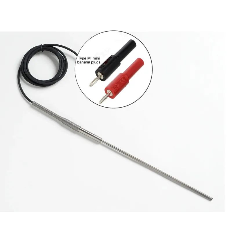 Fluke Calibration 5627A [5627A-6-M] Precision Industrial RTD Probe with Mini Banana Plugs, 6 in. x 3/16 in., -200°C to 300°C (-200 °F to 572 °F)