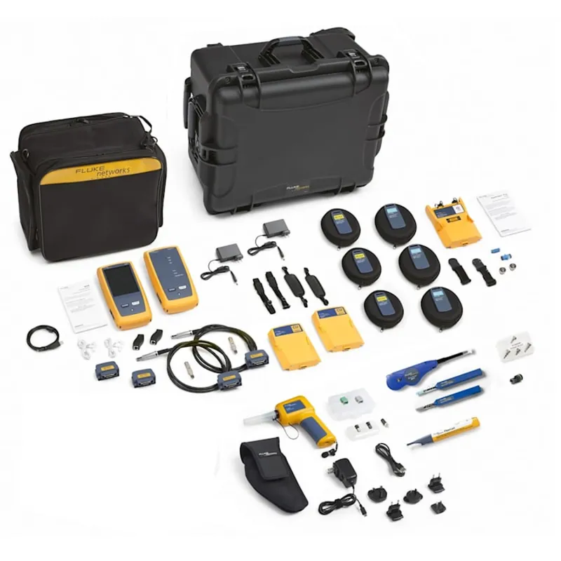 Fluke Networks DSX2 [DSX2-8000OI/GLD] Data Center Fiber/Copper Commissioning and Troubleshooting Kit with Integrated Wi-Fi and 1-Year Gold Support
