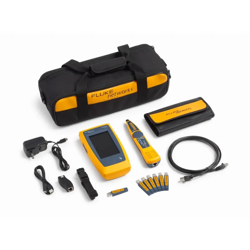 Fluke Networks LIQ [LIQ-DUO-KIT] LinkIQ Duo Cable/Wi-Fi/Network Tester Kit with Remote IDs and IntelliTone Probe