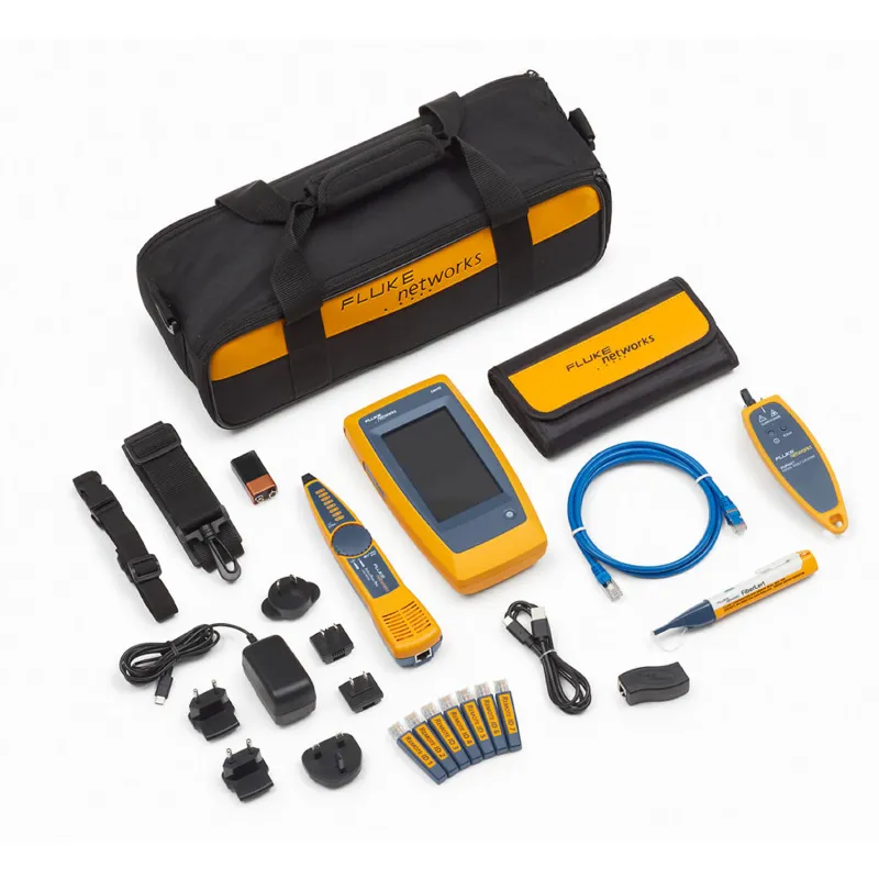 Fluke Networks LIQ [LIQ-KIT-VFL-FBRLRT] LinkIQ Essential Copper Fiber Troubleshooting Kit