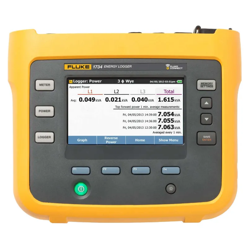 Fluke 1734 Three-Phase Electrical Energy Logger (2 Model Dalam Keluarga Produk Ini)