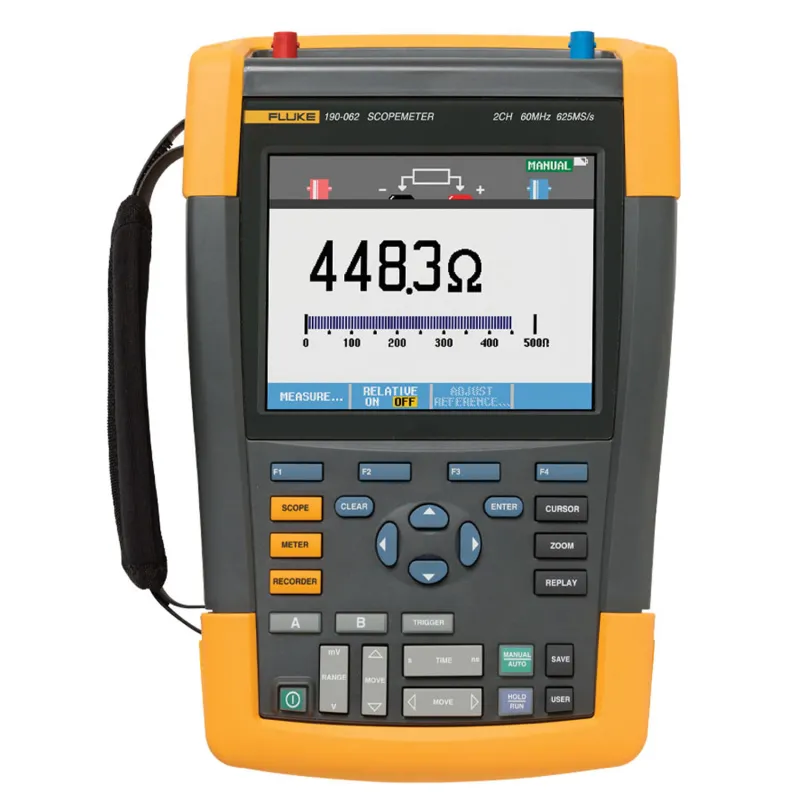 Fluke 190 Series III [FLUKE-190-062-III-S] 60 MHz, 2-Channel, 625 MS/s Color ScopeMeter with DMM/External Input and SCC-293 Kit