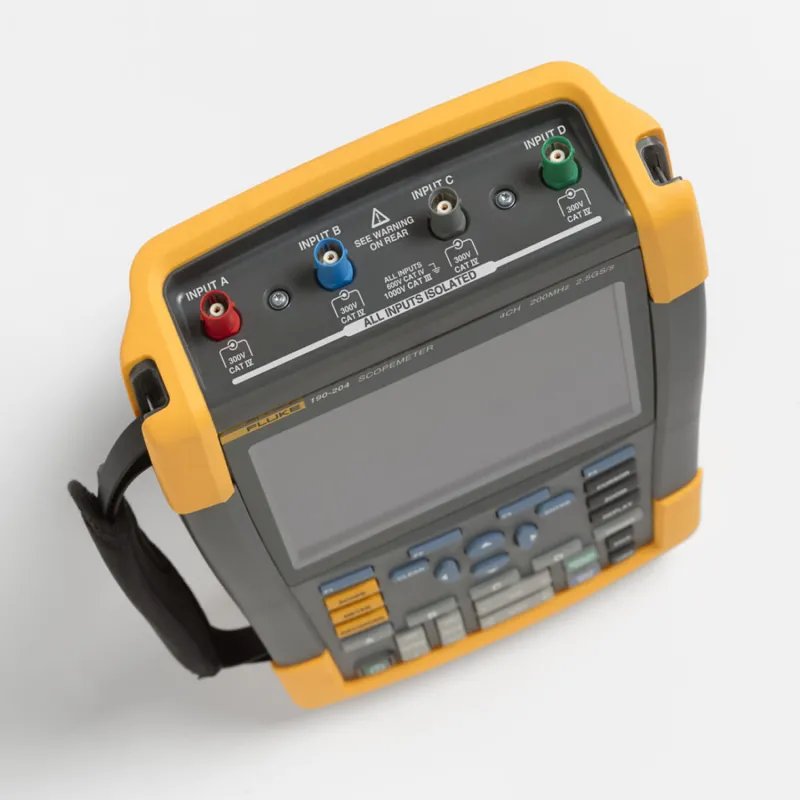 Fluke 190 Series III [FLUKE-190-104-III] 100 MHz, 4-Channel, 1.25 GS/s Handheld ScopeMeter Oscilloscope with Built-in Digital Multimeter and External Input