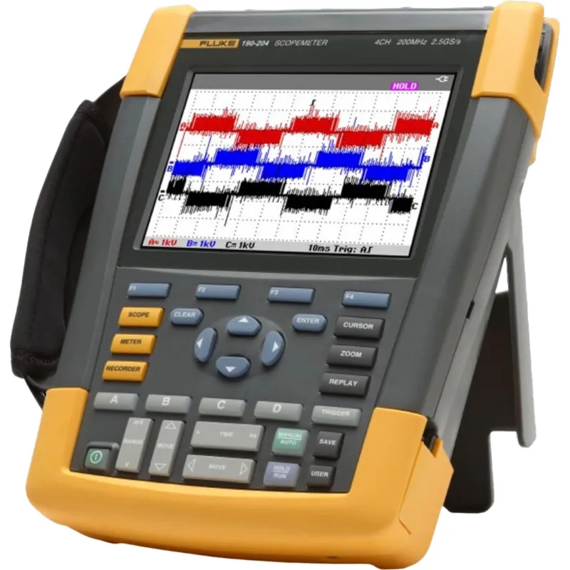 Fluke 190 Series III [FLUKE-190-504-III] 500 MHz, 4-Channel, 5 GS/s Handheld ScopeMeter Oscilloscope with Built-in Digital Multimeter and External Input