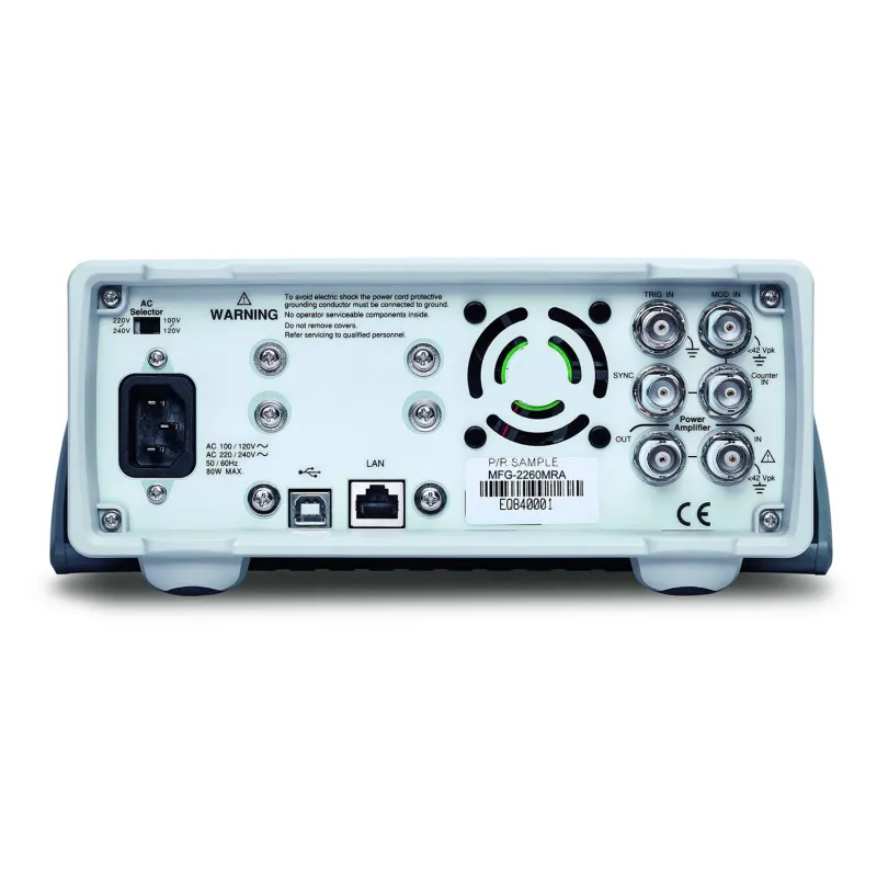 GW Instek MFG-2000 [MFG-2260MRA] Generator Fungsi Arbitrer Saluran Ganda 60MHz dengan Generator Pulsa, Modulasi, Generator Sinyal RF 320MHz, Penguat Daya