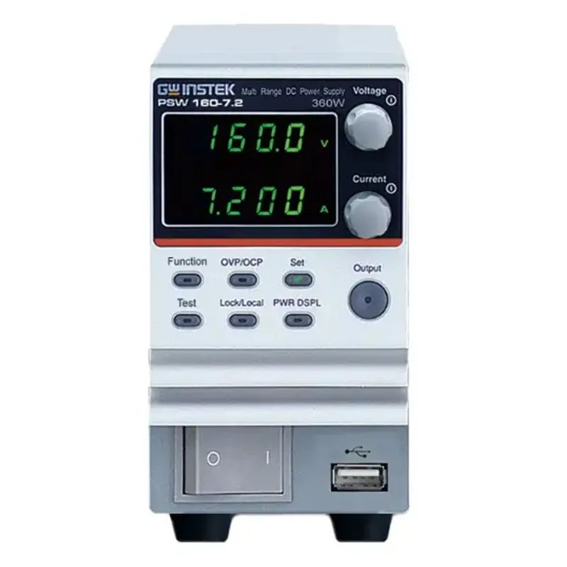 GW Instek PSW [PSW 160-7.2] Single-Channel Multi-Range Programmable Switching DC Power Supply, 160V/7.2A, 360W