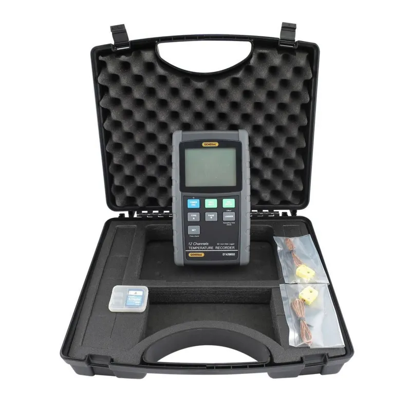 General Tools DT4208SD Data Logging 12 Channel Thermometer with SD Card