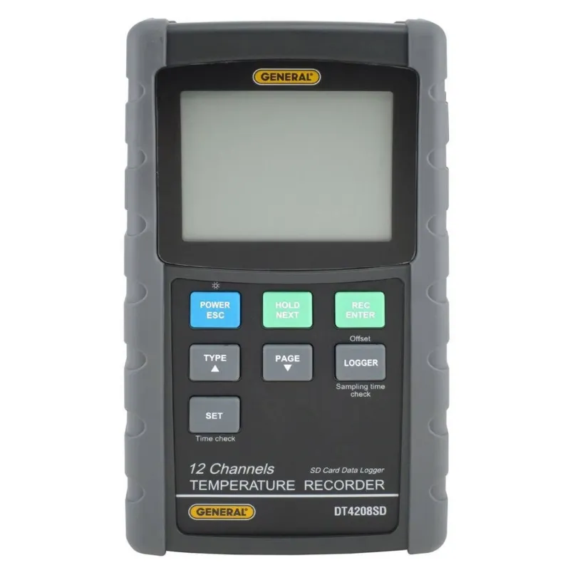 General Tools DT4208SD Data Logging 12 Channel Thermometer with SD Card