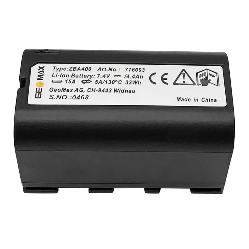 GeoMax ZBA401 [948755] Baterai Li-Ion yang Dapat Diisi Ulang, 7,2 V, 6.400 mAh (6,4 Ah)