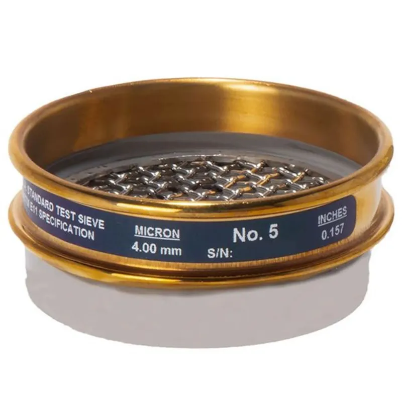 Gilson V3CH #5 3in Sieve, Brass/Stainless, Half-Height, No.5