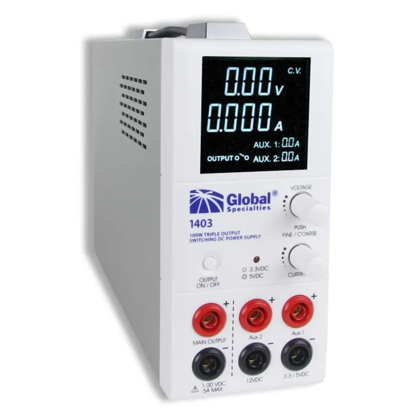 Global Specialties 1403 Triple Output Switching DC Power Supply