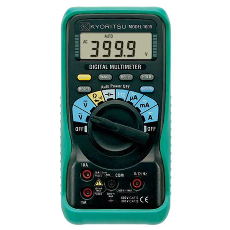 Kyoritsu 1009 [KEW1009] Auto Range Digital Multimeter, 400mV/4V/40V/400V/600V